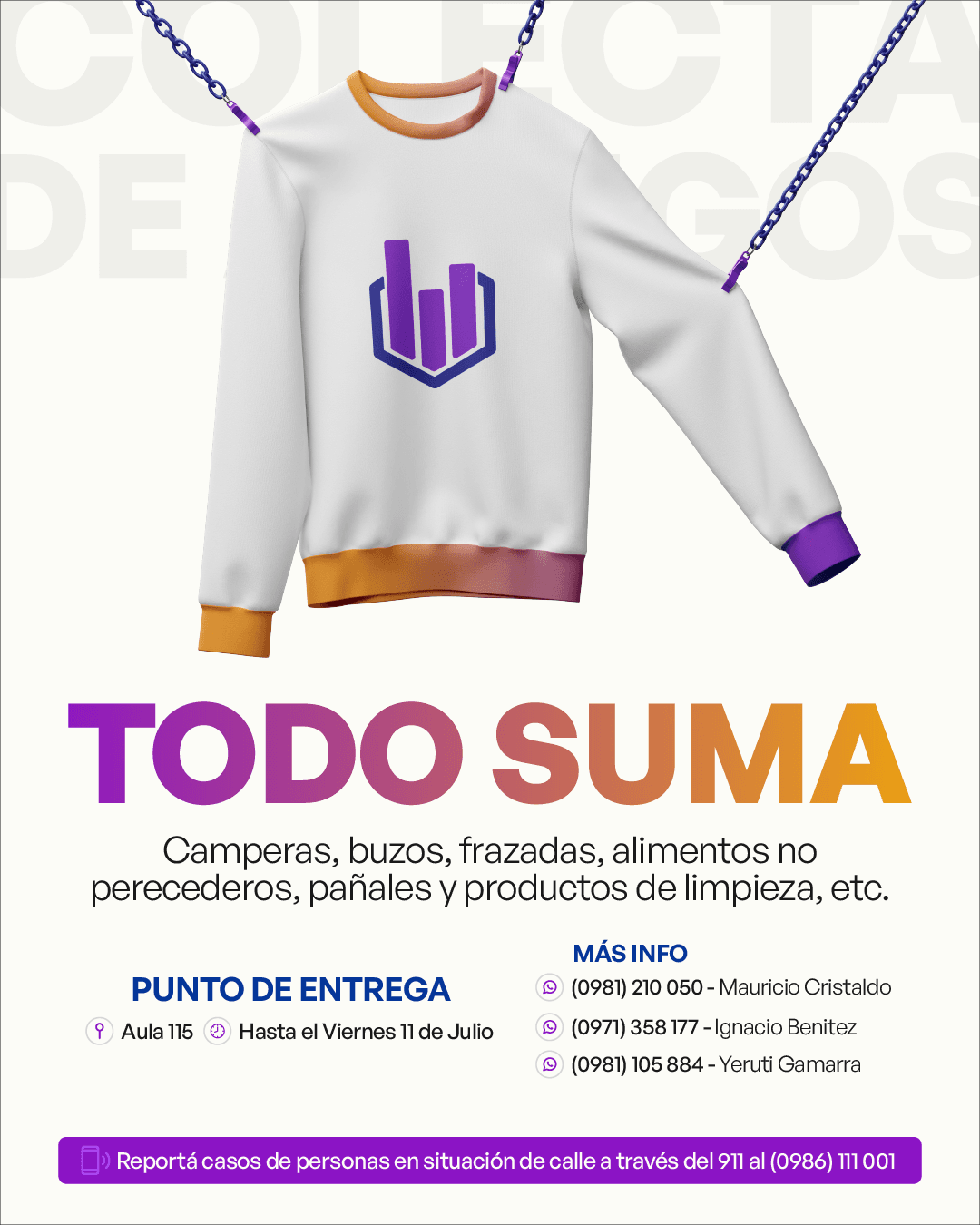 POST - Colecta de Abrigos